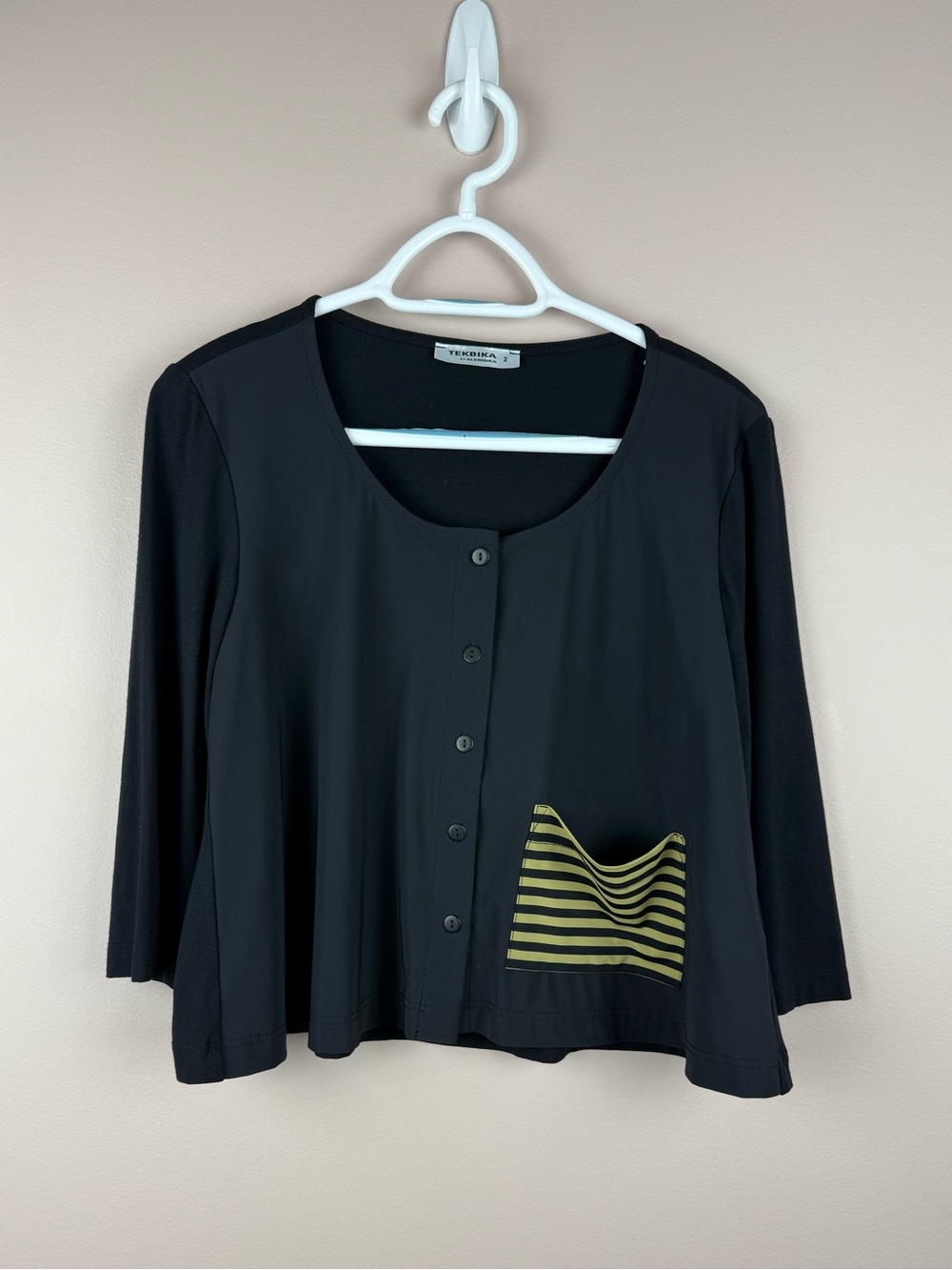 TEKBIKA BY ALEMBIKA | crop jacket dunes striped pocket size 2 US 8-10